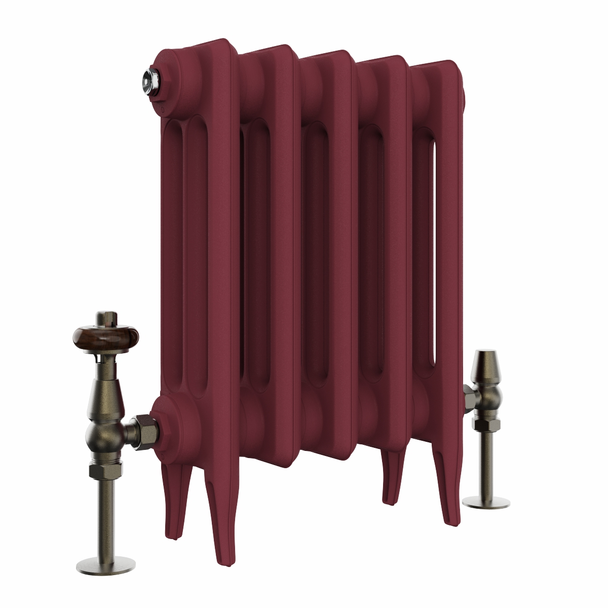 Classic  450 x 344mm  Farrow & Ball Eating Room Red Triple Column Cast Iron Radiator - 5 Sections
