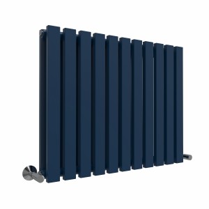Lulea 600 x 760mm Sapphire Blue Double Horizontal Flat Panel Designer Radiator