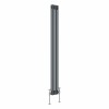 Bern 1800 x 200mm Anthracite Double Column Vertical Traditional Radiator