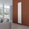 Carisa Tallis Mirror 1800 x 350mm White Designer Aluminium Radiator