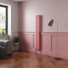 Norden Rose Clair Pink Oval Column Vertical Designer Radiator - Choice Of Sizes