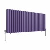 Norden 600 x 1417mm Elegant Purple Double Horizontal Oval Column Designer Radiator