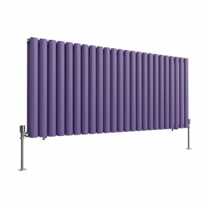 Norden 600 x 1417mm Elegant Purple Double Horizontal Oval Column Designer Radiator