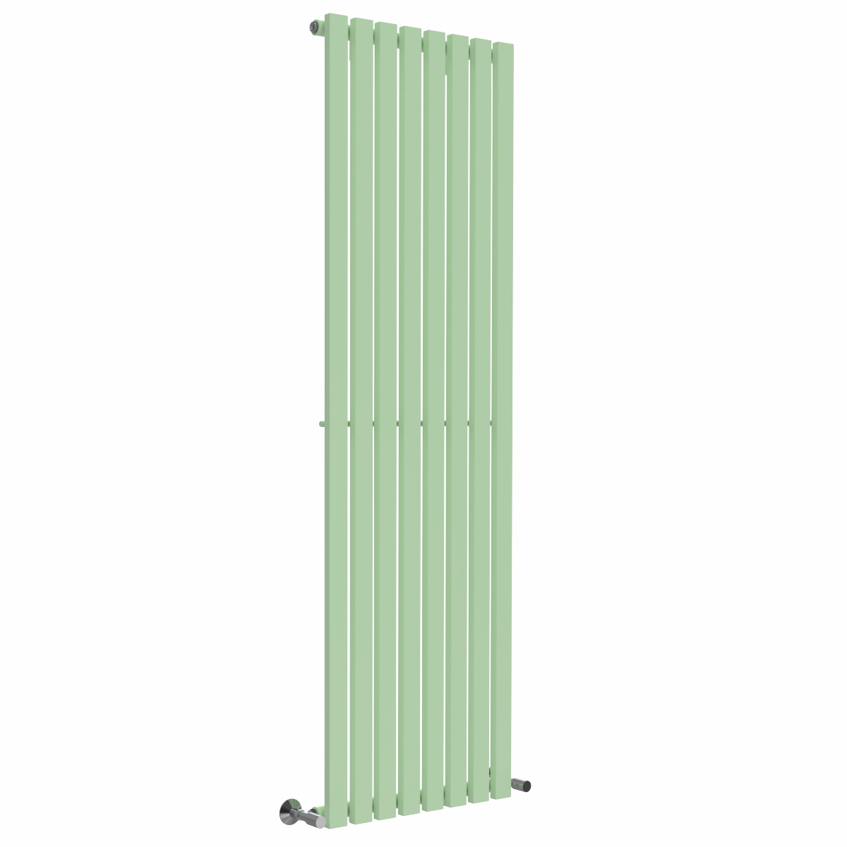 Lulea 1800 x 550mm Pastel Green Single Flat Panel Vertical Designer Radiator