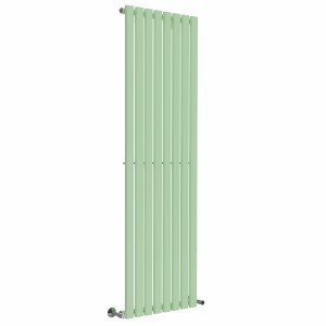 Lulea 1800 x 550mm Pastel Green Single Flat Panel Vertical Designer Radiator