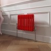 Bern 300 x 425mm Traditional Signal Red Double Horizontal Column Radiator
