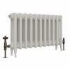 Classic  450 x 716mm  Porcelain White Triple Column Cast Iron Radiator - 11 Sections