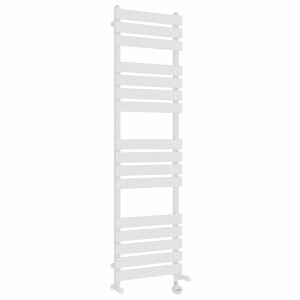 Juva 1600 x 450mm Dual Fuel White Flat Panel Thermostatic Touch Control Electric Heated Towel Rail