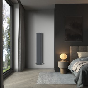 Karlstad - Anthracite Vertical Flat Panel Designer Radiator- Choice of Height & Width