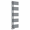 Koli 1600 x 450mm Dual Fuel Anthracite Simple Electric Heated Towel Rail