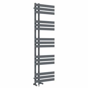 Koli 1600 x 450mm Dual Fuel Anthracite Simple Electric Heated Towel Rail