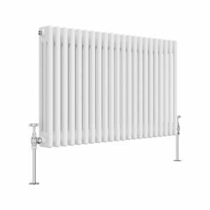 Bern 600 x 1010mm White Triple Column Horizontal Traditional Radiator