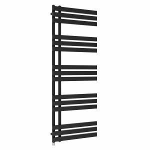 Koli 1600 x 600mm Black Simple Electric Heated Towel Rail