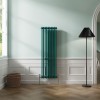 Bern 1500 x 470mm Blue Green Double Vertical Column Radiator