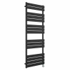 Juva 1600 x 600mm Satin Black Flat Panel Thermostatic Touch Control Electric Heated Towel Rail