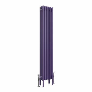 Bern 1500 x 290mm Elegant Purple Four Column Vertical Traditional Radiator