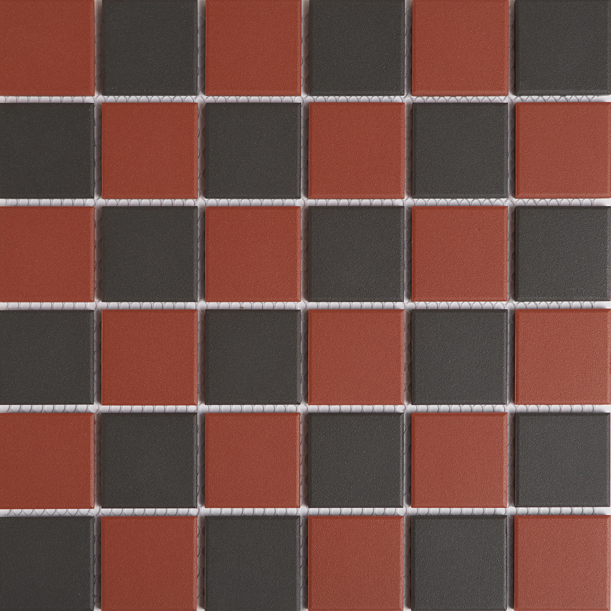 Victorian Red & Black Chequer Mosaic 291x291x6mm  - 11sqm - 11 - Box Qty