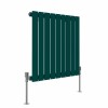 Karlstad 600 x 614mm Blue Green Single Flat Panel Horizontal Designer Radiator