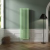 Bern 1800 x 560mm Pastel Green Double Vertical Column Radiator