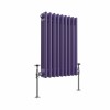 Bern 600 x 425mm Elegant Purple Triple Column Horizontal Traditional Radiator