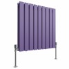 Karlstad 600 x 614mm Elegant Purple Double Flat Panel Horizontal Designer Radiator