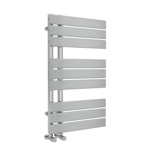 Kristiansund 824 x 500mm Flat Chrome Designer Heated Towel Rail