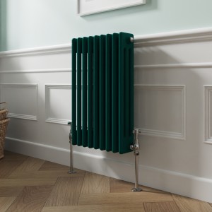 Bern 600 x 425mm Blue Green Triple Horizontal Column Radiator