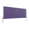 Norden 600 x 1594mm Elegant Purple Double Oval Column Horizontal Designer Radiator