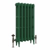Classic  745 x 406mm  Farrow & Ball Duck Green Triple Column Cast Iron Radiator - 6 Sections