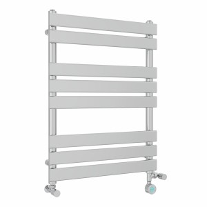 Juva 800 x 600mm Dual Fuel Chrome Flat Panel Thermostatic Touch Control Wifi Electric Heated Towel Rail