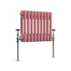 Bern 300 x 425mm Rose Pink Double Column Horizontal Traditional Radiator