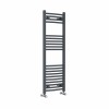 Fjord 1200 x 400mm Curved Anthracite Heated Towel Rail