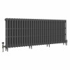 Classic  745 x 1894mm Farrow & Ball Railings Grey Triple Column Cast Iron Radiator - 30 Sections