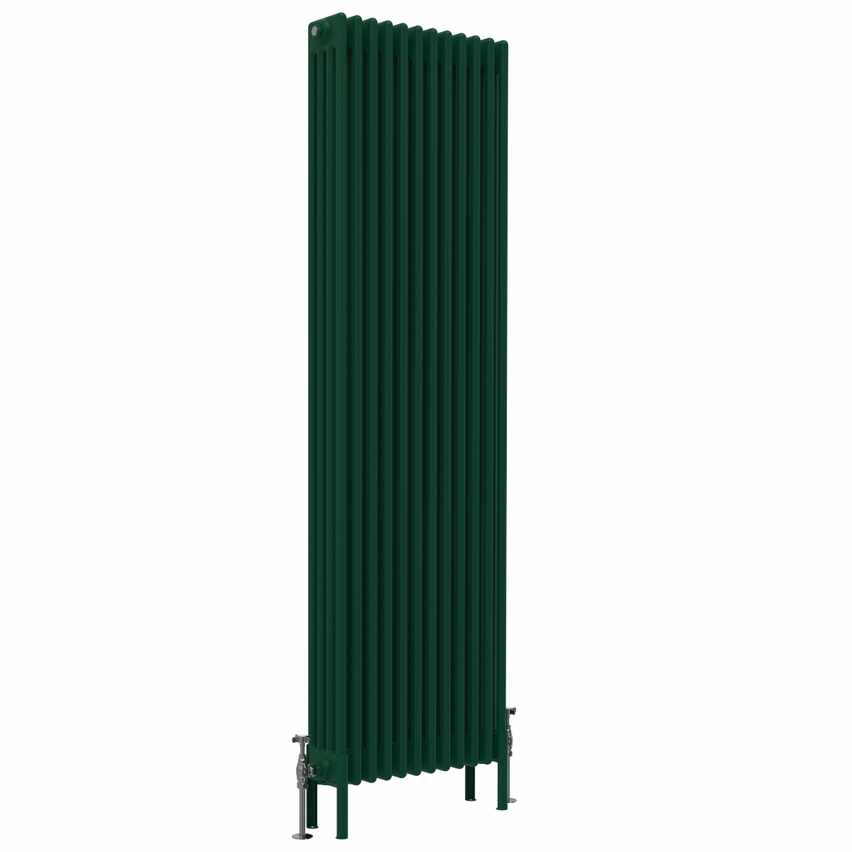 Bern 1800 x 560mm Traditional Moss Green Vertical Four Column Radiator