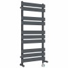 Juva 1000 x 450mm Dual Fuel Sand Grey Flat Panel Thermostatic Touch Control Electric Heated Towel Rail