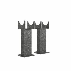 Karlstad Flat Panel Radiator Feet - Black Silver