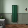 Norden 1600 x 473mm Moss Green Single Oval Column Vertical Designer Radiator