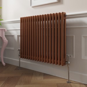 Bern 600 x 830mm Metallic Bronze Double Horizontal Column Radiator