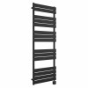 Juva 1600 x 600mm Satin Black Flat Panel Thermostatic Touch Control Wifi Electric Heated Towel Rail