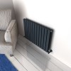 Carisa Plata Double 600 x 840mm Anthracite Designer Aluminium Radiator