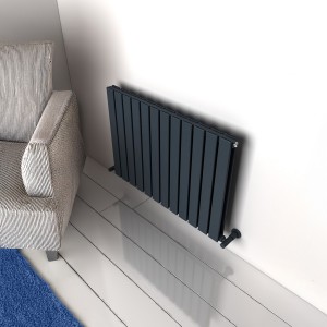 Carisa Plata Double 600 x 840mm Anthracite Designer Aluminium Radiator