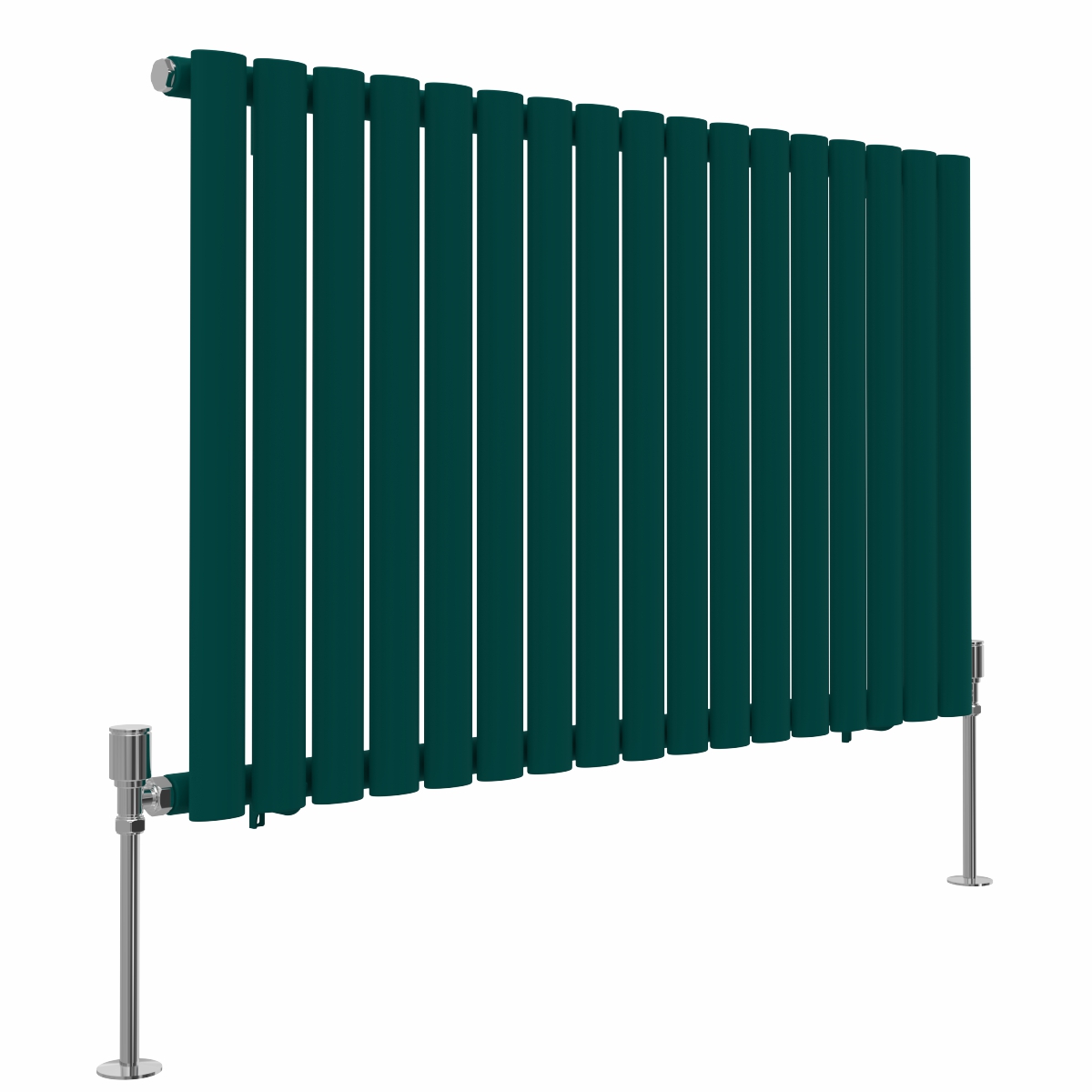 Norden 600 x 1004mm Blue Green Single Oval Column Horizontal Designer Radiator