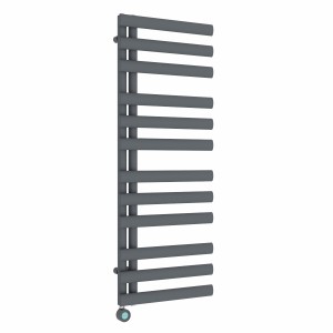 Kongsberg 1200 x 450mm Anthracite Thermostatic Touch Control Wifi Electric Towel Rail