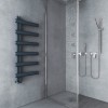 Carisa Moon L 1200 x 500mm Anthracite Designer Aluminium Towel Rail