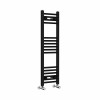 Bergen 1000 x 300mm Straight Black Heated Towel Rail