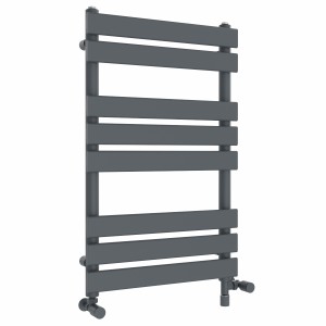 Juva 800 x 500mm Dual Fuel Sand Grey Flat Panel Simple Electric Heated Towel Rail