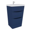 Avon Blue Floor Standing Basin Drawer Vanity Unit - 600mm
