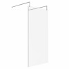 Wasdale 1000mm Chrome Walk Through Wet Room Screen With L-Shape Support Arms