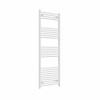 Fjord 1600 x 600mm Curved White Prefilled Electric Heated Towel Rail