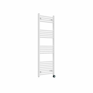 Bergen 1400 x 500mm Straight White Thermostatic Touch Control Wifi Electric Heated Towel Rail